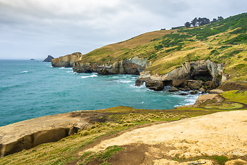 Image showing Tunnel Beach New Zealand