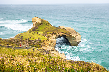 Image showing Tunnel Beach New Zealand