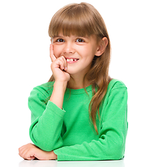 Image showing Portrait of a cheerful little girl