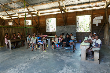 Image showing Malagasy school children in classroom, Madagascar