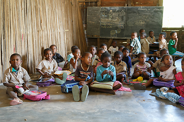 Image showing Malagasy school children in classroom, Madagascar
