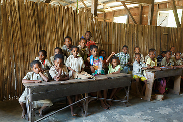 Image showing Malagasy school children in classroom, Madagascar