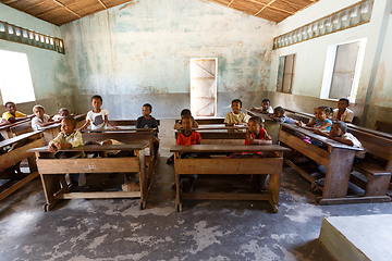 Image showing Malagasy school children in classroom, Madagascar