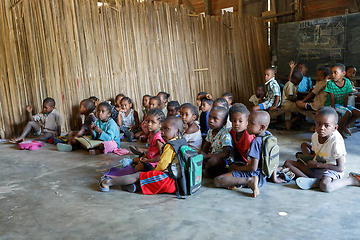 Image showing Malagasy school children in classroom, Madagascar