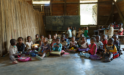 Image showing Malagasy school children in classroom, Madagascar