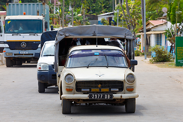 Image showing street traffic on Nosy be in Madagascar