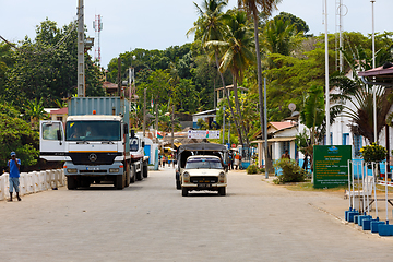 Image showing street traffic on Nosy be in Madagascar