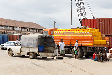 Image showing transport cargo in port of Nosy Be, Madagascar