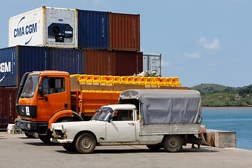 Image showing transport cargo in port of Nosy Be, Madagascar