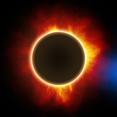 Image showing a total solar eclipse illustration