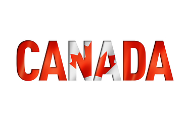 Image showing canadian flag text font