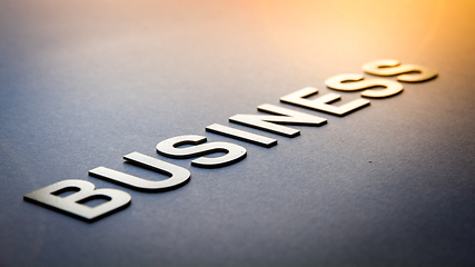 Image showing Word business written with white solid letters