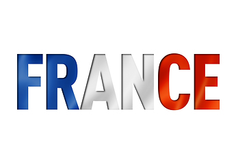 Image showing french flag text font