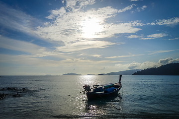 Image showing Tropical beach at sunset in Koh Lipe, Thailand