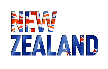 Image showing new zealand flag text font