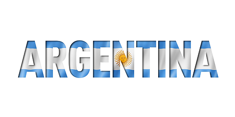 Image showing argentinian flag text font