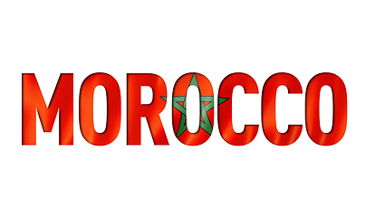 Image showing morocco flag text font