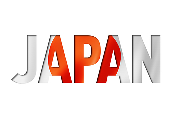 Image showing japanese flag text font