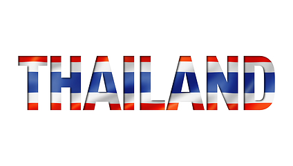 Image showing thailand flag text font
