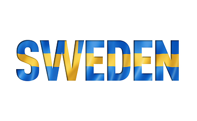 Image showing sweden flag text font