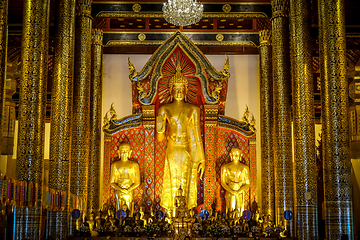 Image showing Buddha statue, Wat Chedi Luang temple, Chiang Mai, Thailand