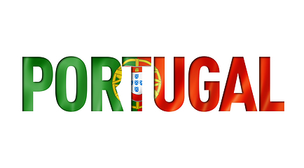 Image showing portugal flag text font