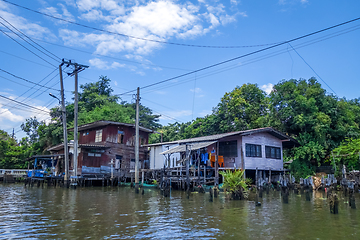 Image showing Traditional houses on Khlong, Bangkok, Thailand