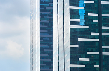 Image showing Business skyscraper background. SIngapore