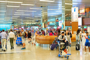 Image showing People Changi Airport hall, Singapore