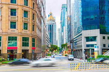 Image showing Street of Singapore business downtown