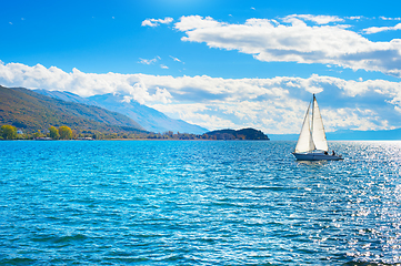 Image showing Yacht on Ohrid lake, Macedonia