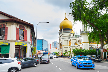 Image showing Singapore street Masjid Sultan Mosque