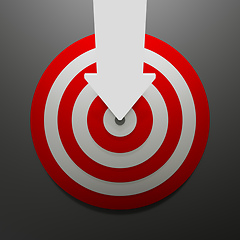 Image showing red white target with arrow