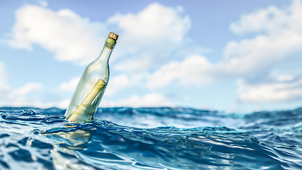 Image showing Message in a bottle background