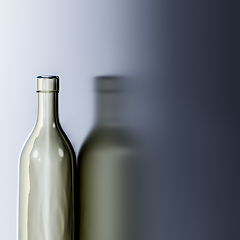 Image showing empty white bottle reflection background