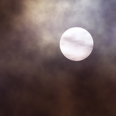 Image showing pale moon clouds background 