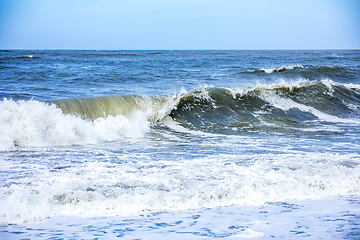 Image showing stormy ocean scenery background