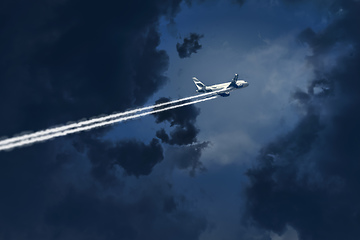 Image showing a flight in bad weather