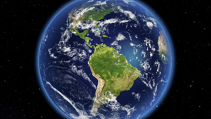 Image showing Planet Earth done with NASA textures