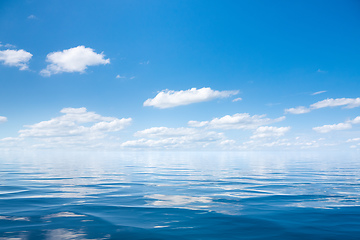 Image showing wide ocean waves horizon background