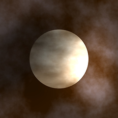 Image showing pale moon clouds background 