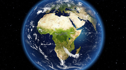 Image showing Planet Earth done with NASA textures