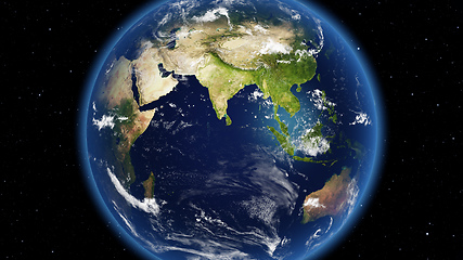 Image showing Planet Earth done with NASA textures