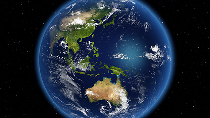 Image showing Planet Earth done with NASA textures