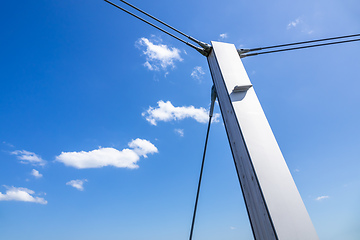 Image showing a pole in front of a blue sky