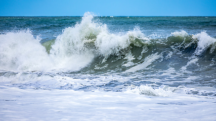 Image showing stormy ocean scenery background