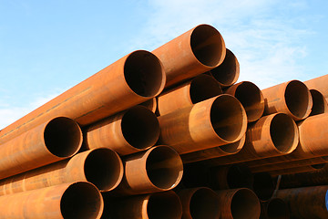 Image showing Steel pipes