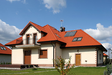 Image showing House with solar panels