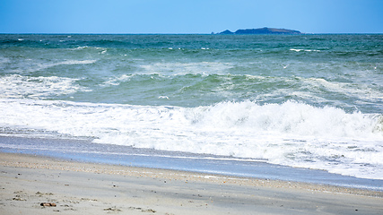 Image showing stormy ocean scenery background