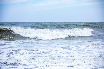 Image showing stormy ocean scenery background